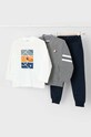 Mayoral set trening copii - longsleeve, hanorac și pantaloni tricotaj gri 4880.5C.Mini.9BYH