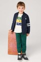 Mayoral set trening copii - longsleeve, hanorac și pantaloni tricotaj verde 4880.5C.Mini.9BYH