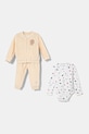 Komplet za bebe Guess natpis bež P4BG04.KAVN0.9BYH