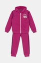 Dětská bavlněná tepláková souprava United Colors of Benetton potisk růžová 3J68GK00L.P.Seasonal