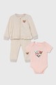 Detská tepláková súprava z bavlny Guess melanž béžová S4YG11.KAE14.9BYH