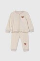 Detská tepláková súprava z bavlny Guess S4YG11.KAE14.9BYH béžová AW24