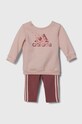 adidas trening bebelusi IG FLWR LEG SET tricotaj roz IV7387