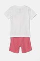 adidas Originals set de bumbac pentru bebelusi SHORT TEE SET JE0523 roz AW24