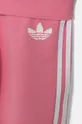 Otroška bombažna trenirka adidas Originals CREW SET roza JN4669