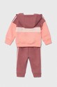 Βρεφική φόρμα adidas I 3S TIB FL TS IV7394 ροζ AW24