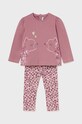 Mayoral komplet dziecięcy z elastanem różowy 2714.4K.Baby.9BYH