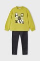 Mayoral bluza i legginsy dziecięce aplikacja zielony 4708.6D.Mini.9BYH