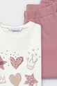 Mayoral komplet dresowy dziecięcy - longsleeve, bluza i spodnie różowy 4889.6K.Mini.9BYH