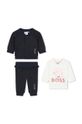 Komplet za bebe BOSS print mornarsko plava J51090.71.81