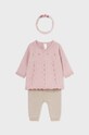 Mayoral Newborn komplet bawełniany niemowlęcy 2783.2C.Newborn.9BYH różowy AW24