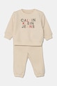 Detská tepláková súprava Calvin Klein Jeans pletenina béžová IN0IN00224.9BYH
