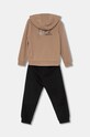 Detská tepláková súprava EA7 Emporio Armani 6DBV56.BJEXZ hnedá AW24