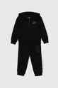 чорний Дитячий спортивний костюм EA7 Emporio Armani Дитячий