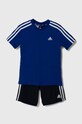 adidas komplet bawełniany dziecięcy LK 3S CO T SET nadruk niebieski IJ6358