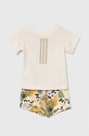 adidas set de bumbac pentru bebelusi I DY LK T SET IV7361 alb AW24