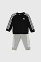 adidas tuta neonato/a I 3SOG applique nero IV7391