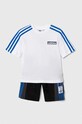 adidas Originals compleu copii SHORT TEE SET print alb IW3588