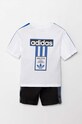 adidas Originals compleu copii SHORT TEE SET IW3588 alb AW24