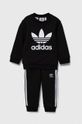 Detská tepláková súprava adidas Originals CREW SET pletenina čierna IX5150