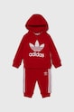 Trenirka za bebe adidas Originals HOODIE SET pletivo crvena IX5163