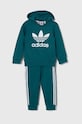 adidas Originals dres dziecięcy HOODIE SET dzianina turkusowy IX5166
