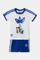 Otroški bombažen komplet adidas Originals x Disney Potisk modra IX6426