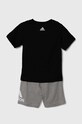 CHLAPEC Dětská bavlněná souprava adidas LK BL CO T SET IX7325 černá