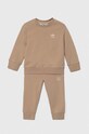 Dječja trenirka adidas Originals CREW SET pletivo bež IX9845