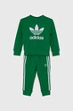 adidas Originals dres dziecięcy TREFOIL CREW SE dzianina zielony IY4783