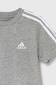 CHLAPEC Dětská bavlněná souprava adidas I 3S SPORT SET IY5091 šedá