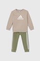 adidas tuta per bambini I BOS LOGOOG maglia verde IZ4978