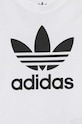 Băieți adidas Originals set de bumbac pentru bebelusi SHORT TEE SET JE0521 alb