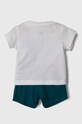 adidas Originals komplet bawełniany dziecięcy SHORT TEE SET JE0524 turkusowy AW24