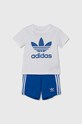 adidas Originals compleu copii SHORT TEE SET cu modele albastru JE0525