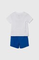 Детский комплект adidas Originals SHORT TEE SET JE0525 голубой AW24