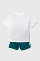 adidas Originals komplet dziecięcy SHORT TEE SET JE1610 turkusowy AW24