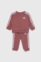 Παιδική φόρμα adidas I 3SOG πλεκτό ύφασμα ροζ IZ4988