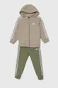 adidas tuta per bambini I 3S FZ FLOG maglia beige IZ4992