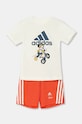 Комплект для немовлят adidas I DY MM T SET візерунок червоний JG1255