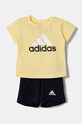 Komplet za bebe adidas I BL CO T SET pletivo zlatna IV7396