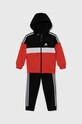 Детский спортивный костюм adidas I 3S TIB FL TS трикотаж красный IW3491
