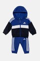 Βρεφική φόρμα adidas I 3S TIB FL TS πλεκτό ύφασμα σκούρο μπλε IW3492