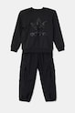Dječja trenirka adidas Originals CREW SET pletivo crna IY1754