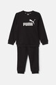 Παιδική φόρμα Puma Minicats ESS Crew Jogger FL πλεκτό ύφασμα μαύρο 846141