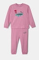 Puma dres niemowlęcy X TROLLS Minicat Crew Jogger TR dzianina różowy 627382
