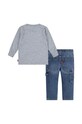 Комплект для младенцев Levi's COWBOY TEE & CARPENTER SET 6EL424 серый AW24