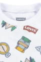 Băieți Levi's compleu copii HIKING AOP TEE & PANT SET 6EL477 alb