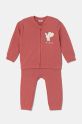 Pamučna trenirka za bebe United Colors of Benetton pletivo roza 3J70AK00R.W.Seasonal