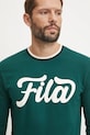 Bavlněná tepláková souprava Fila FPW1198 zelená